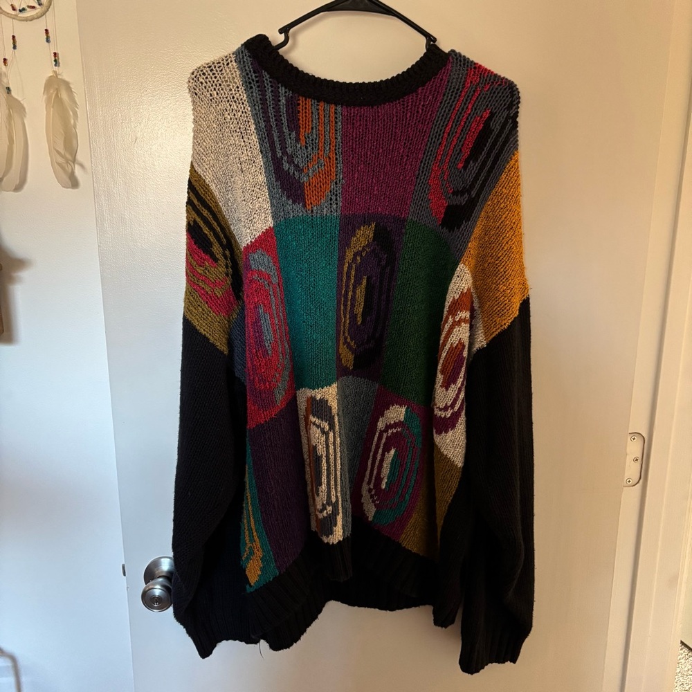 Vintage Concrete Multicolor Patchwork Sweater